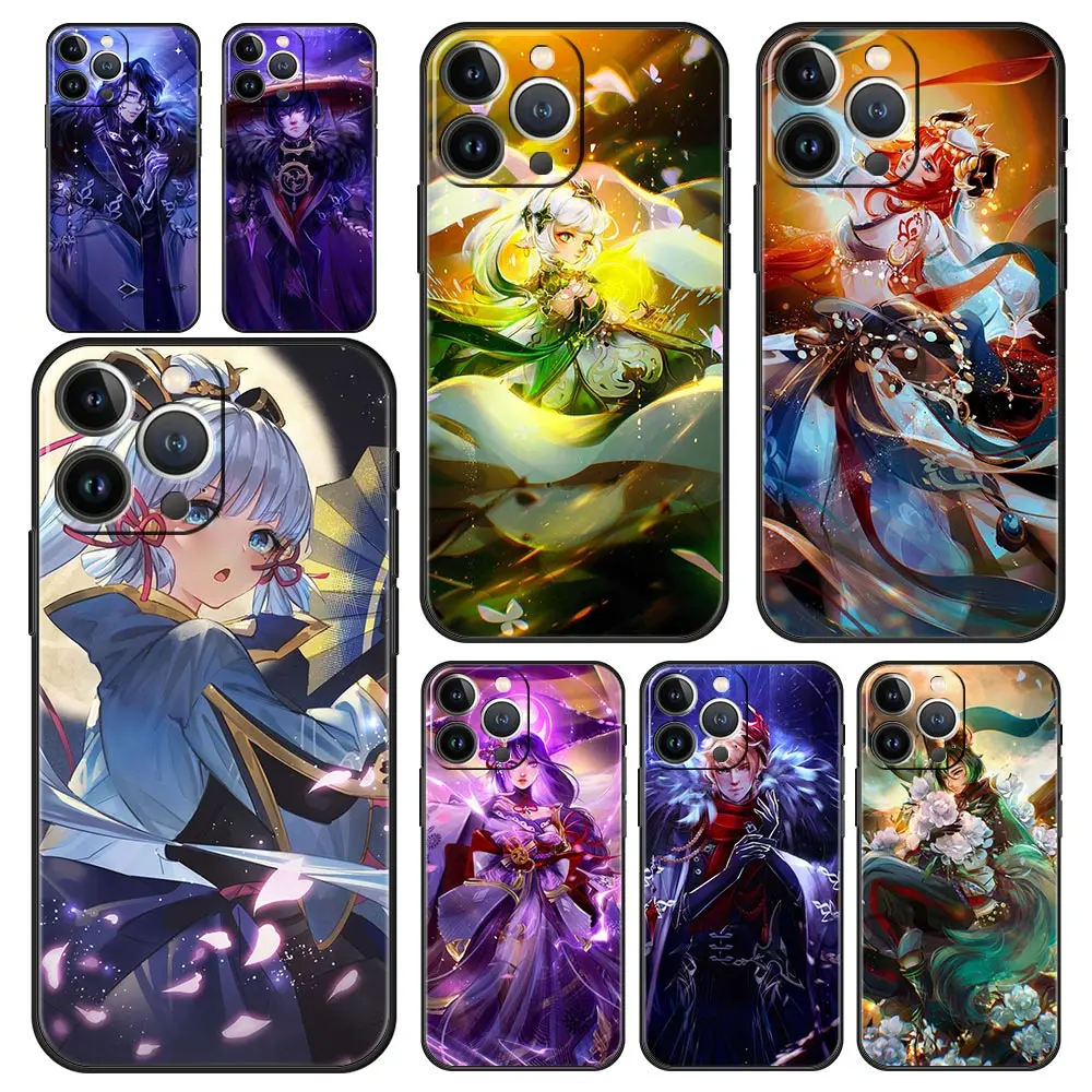 Genshin Impact Anime Luxury Phone Case For iPhone 13 14 12 11 Pro MAX Mini XR X SE XS 7 8 Plus Silicone Black Cover Soft Shell
Genshin Impact Anime Luxury Phone Case For iPhone 13 14 12 11 Pro MAX Mini XR X SE XS 7 8 Plus Silicone Black Cover Soft Shell