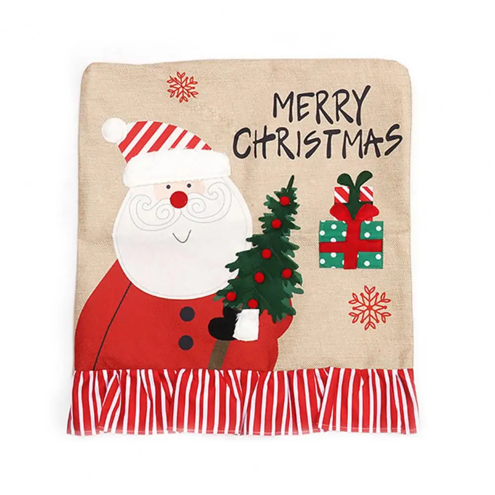 Durable Xmas Holiday Dining Room Chair Cover Tear Resistant Christmas Chair Back Slipcover Removable for Restaurant 
Durable Xmas Holiday Dining Room Chair Cover Tear Resistant Christmas Chair Back Slipcover Removable for Restaurant