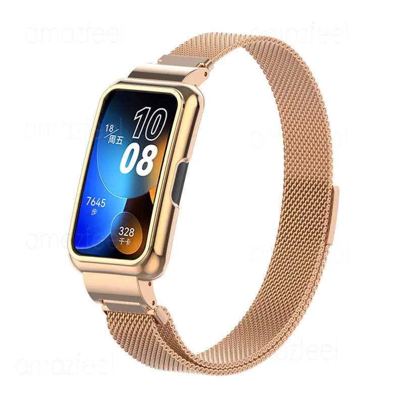 Magnetic loop Wristband For Huawei Band 8 Strap Case Protector Metal Bracelet For huawei band 7/Honor band 6 7 Protective Cover
Magnetic loop Wristband For Huawei Band 8 Strap Case Protector Metal Bracelet For huawei band 7/Honor band 6 7 Protective Cover