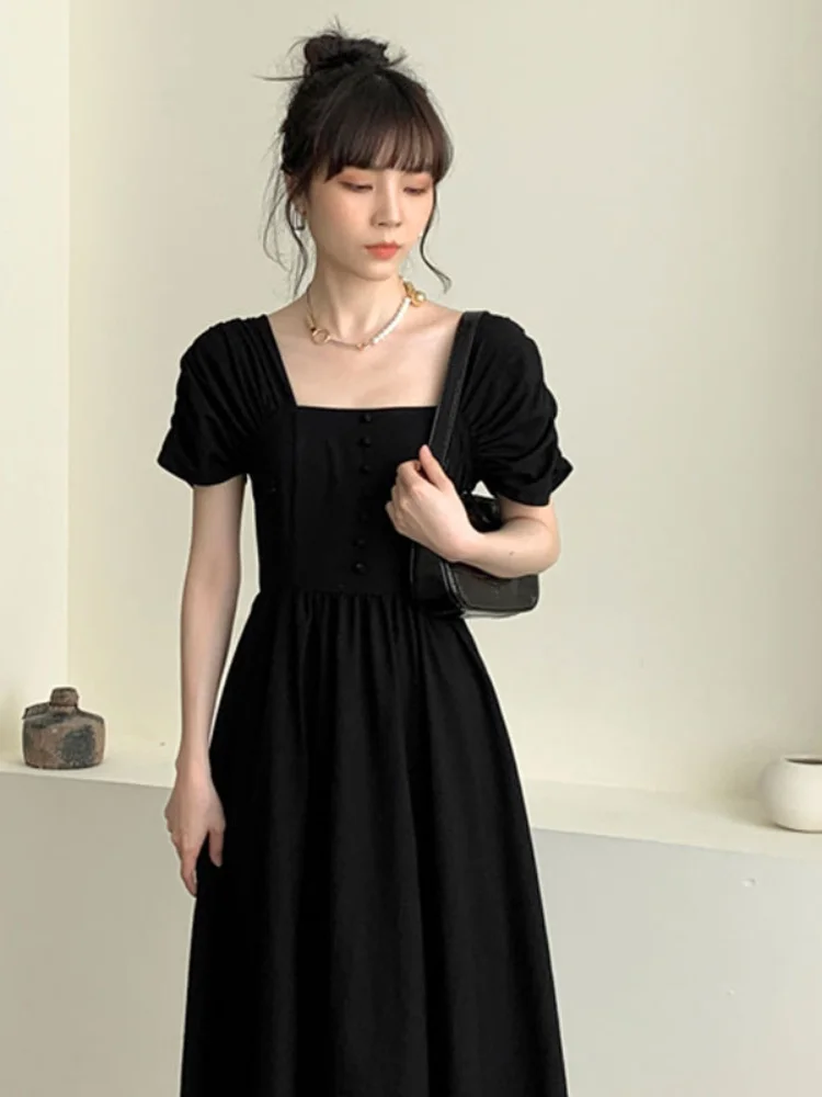 Summer Women's Dress French Slightly Fat Mid-length Section Is Thin and High-quality Elegant Little Black Dress Office Wear
Summer Women's Dress French Slightly Fat Mid-length Section Is Thin and High-quality Elegant Little Black Dress Office Wear