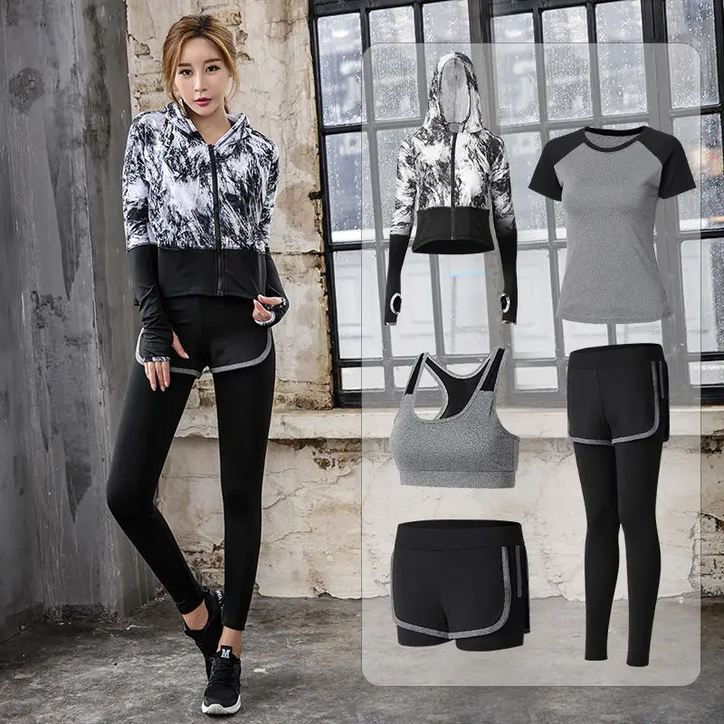 New 5 Pieces Running Sets Women Yoga Sports Suit Jogging Sportswear Female Gym Fitness Tights Running Training Tracksuit Clothes
New 5 Pieces Running Sets Women Yoga Sports Suit Jogging Sportswear Female Gym Fitness Tights Running Training Tracksuit Clothes