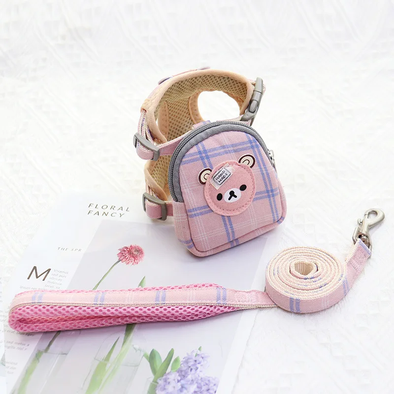 Vest Dog Harness Leash Set With Backpack Breathable Adjustment Small Dog Chain Pomeranian Breast-band Walking Cat Rope Pet Items
Vest Dog Harness Leash Set With Backpack Breathable Adjustment Small Dog Chain Pomeranian Breast-band Walking Cat Rope Pet Items