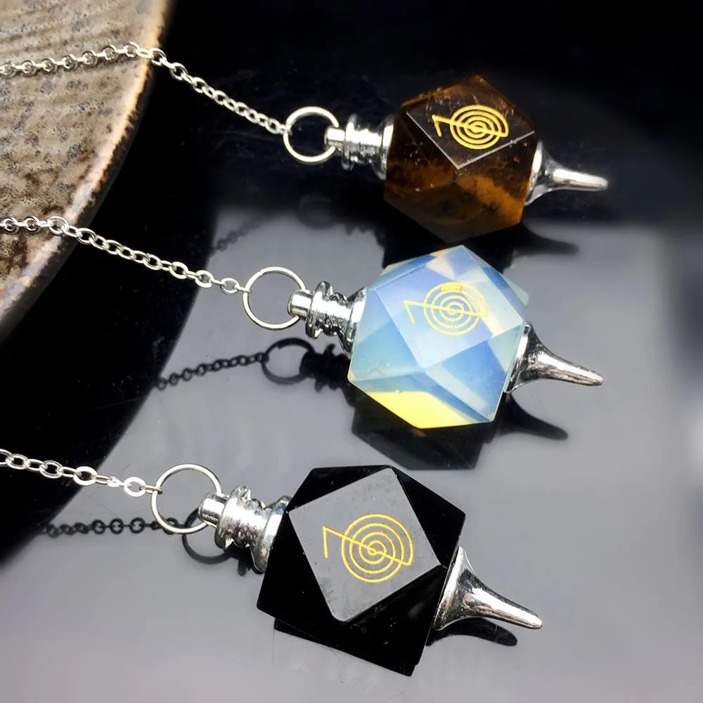 Natural Stone Pendant Necklace Divination Jewelry Halo Chakra Symbol Pendant Carving Crystal Pendulum Divination Tool Charm
Natural Stone Pendant Necklace Divination Jewelry Halo Chakra Symbol Pendant Carving Crystal Pendulum Divination Tool Charm