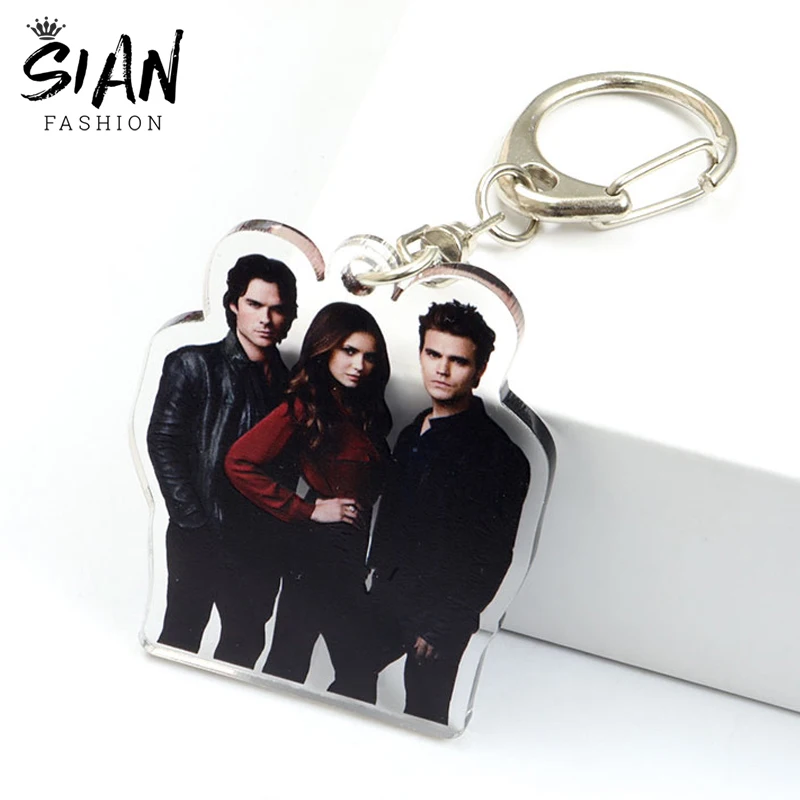 Classic Movie The Vampire Diaries Acrylic Keychains Holder Elena Stefan Double Sided Pendant Keyring Key Chains Handmade Jewelry
Classic Movie The Vampire Diaries Acrylic Keychains Holder Elena Stefan Double Sided Pendant Keyring Key Chains Handmade Jewelry