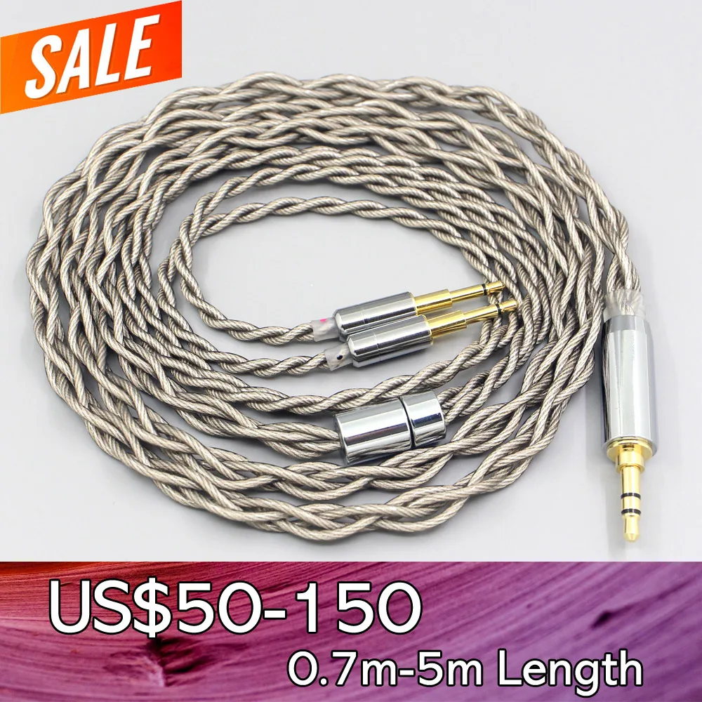 

99% Pure Silver + Graphene Silver Plated Shield Earphone Cable For Oppo PM-1 PM-2 Planar Magnetic 1MORE H1707 Sonus Faber Pryma