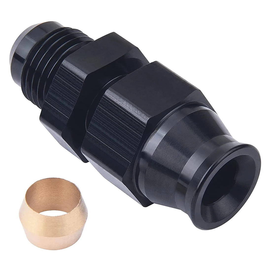 6AN Male Flare to 5/16inch Fuel Hardline Tube Fitting Adapter Connector Aluminum Alloy Black Anodized Straight (5/16)
6AN Male Flare to 5/16inch Fuel Hardline Tube Fitting Adapter Connector Aluminum Alloy Black Anodized Straight (5/16)
