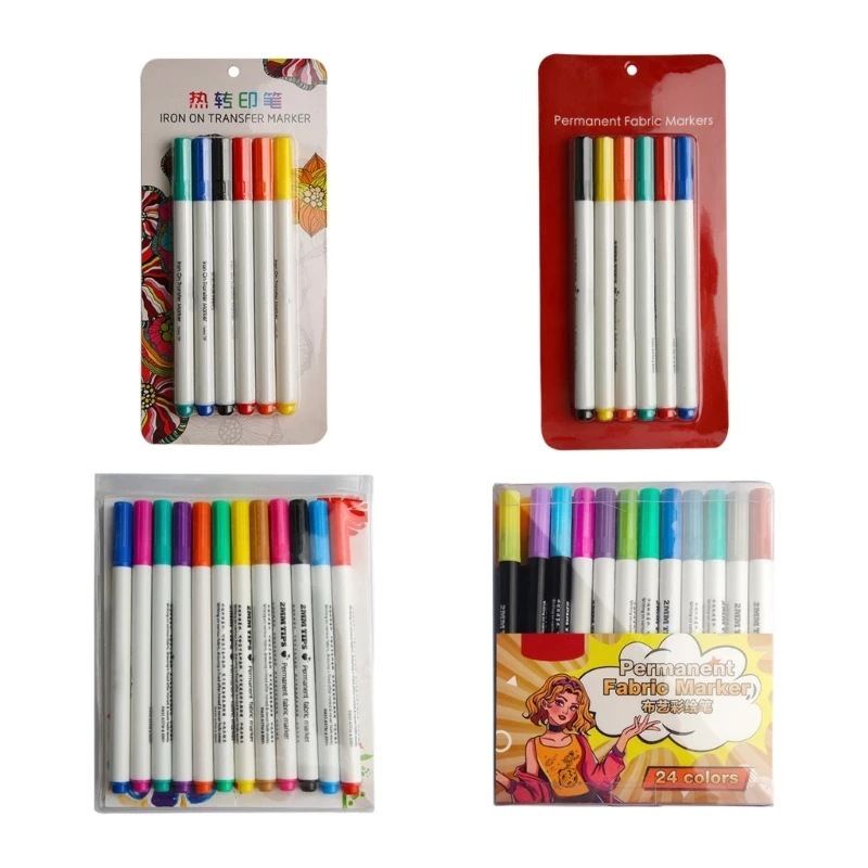 Fabric Markers Fabric Paint Pens Assorted Vibrant Color for DIY Shirt Jeans Jackets Skirts Tote Bag 6-Color 12-Color
Fabric Markers Fabric Paint Pens Assorted Vibrant Color for DIY Shirt Jeans Jackets Skirts Tote Bag 6-Color 12-Color
