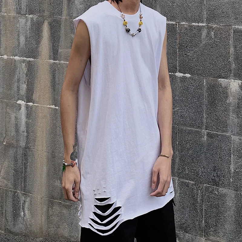 Men's Sleeveless T-Shirt European And American Fashion Trend Perforated Vest Solid Color Inner Folding Loose Casual Shirt
Men's Sleeveless T-Shirt European And American Fashion Trend Perforated Vest Solid Color Inner Folding Loose Casual Shirt