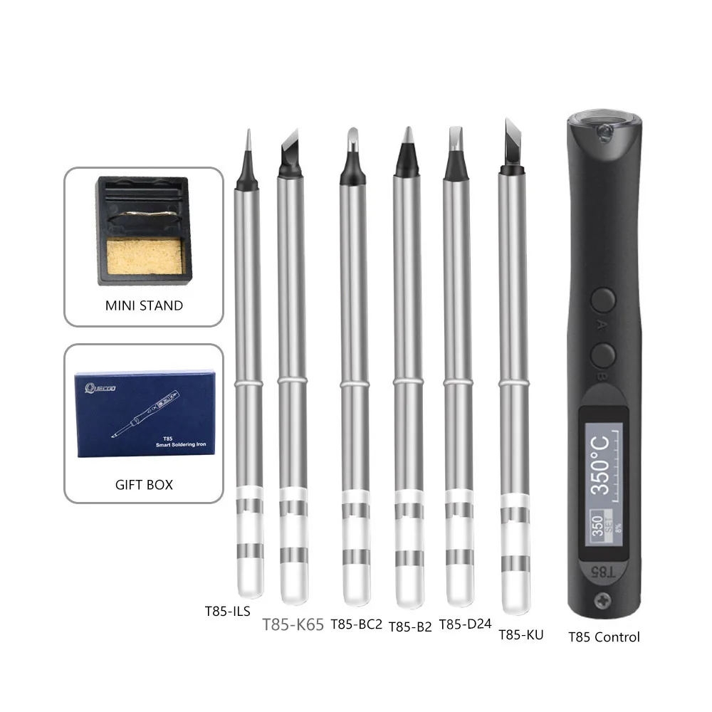T85 original electric soldering iron smart quick-heat adjustable temperature soldering station 65W PD power QC3.0 welding tool
T85 original electric soldering iron smart quick-heat adjustable temperature soldering station 65W PD power QC3.0 welding tool