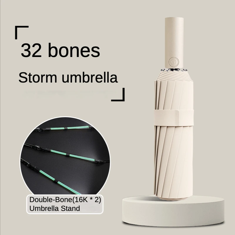 Ultra-strong 32 Bone Automatic Umbrella for Men Double Bone Sunny and Rainy Sunshade Windproof Waterproof Uv Sunproof Umbrellas
Ultra-strong 32 Bone Automatic Umbrella for Men Double Bone Sunny and Rainy Sunshade Windproof Waterproof Uv Sunproof Umbrellas