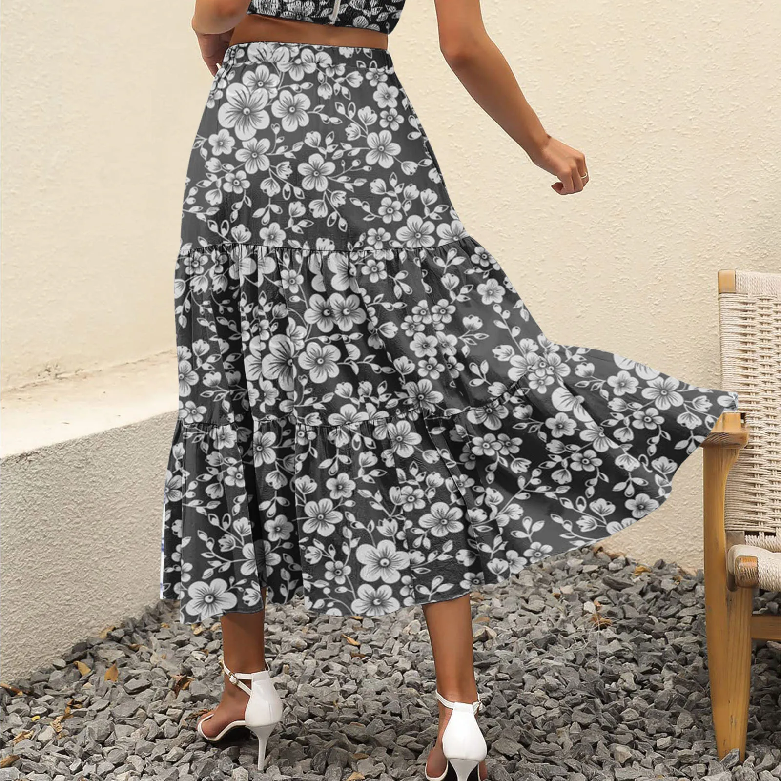 Lace-Up High Waist Floral Print Skirt For Women 2023 Summer Beach Boho Irregular A Line Casual Fairycore Midi Skirts Females
Lace-Up High Waist Floral Print Skirt For Women 2023 Summer Beach Boho Irregular A Line Casual Fairycore Midi Skirts Females