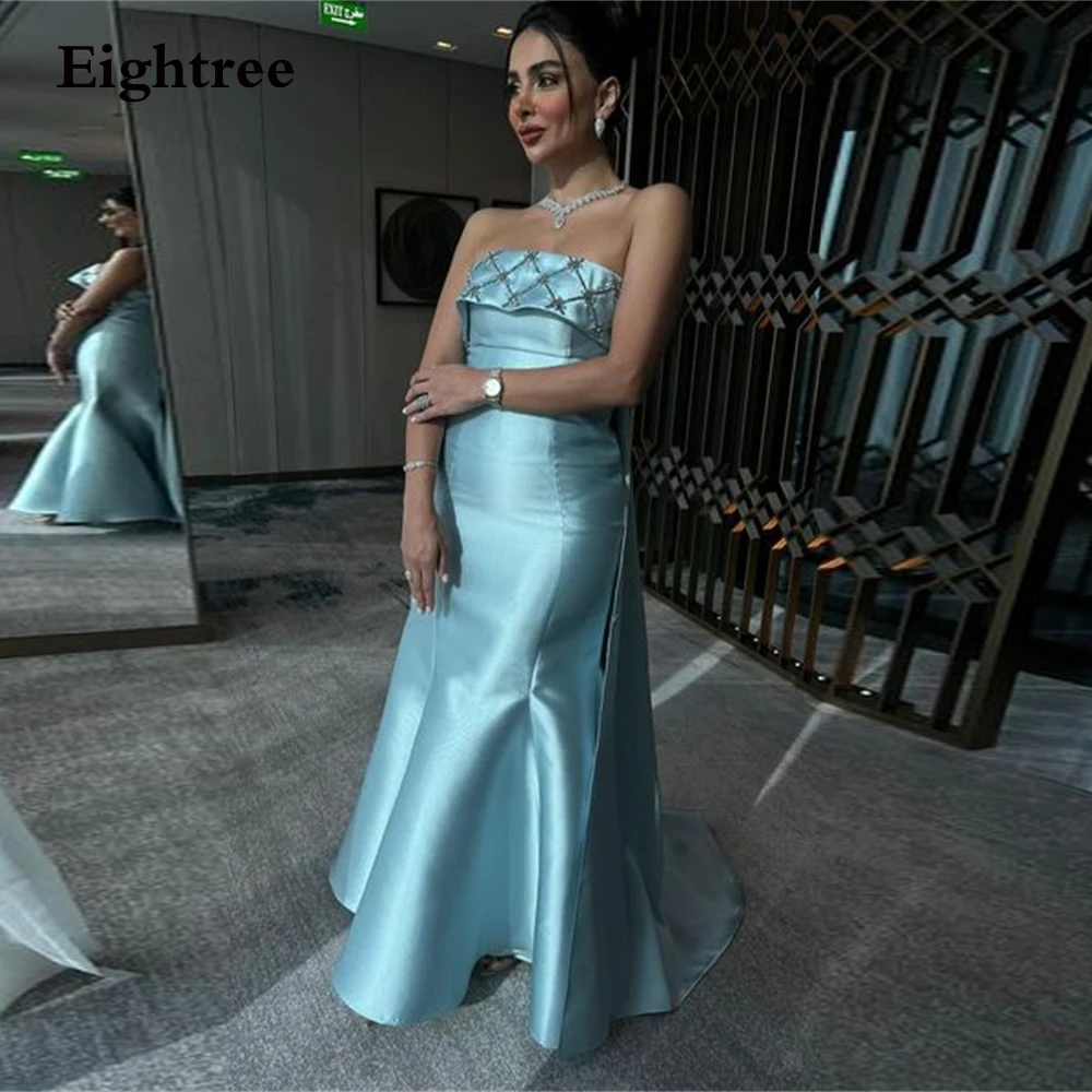 Eightree Vintage Strapless Prom Dresses Mermaid Floor Length Backless Abendkleider Dubai Pleat Evening Dress Robe De Soirée 2023
Eightree Vintage Strapless Prom Dresses Mermaid Floor Length Backless Abendkleider Dubai Pleat Evening Dress Robe De Soirée 2023