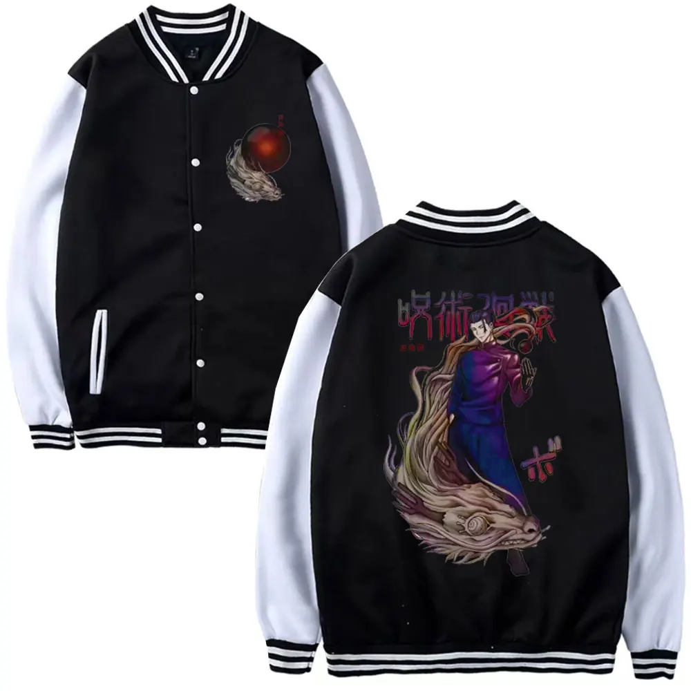 Japanese Anime Jujutsu Kaisen Gojo Satoru Printed Baseball Uniform Jacket Men's Women's Hip Hop Clothing Baseball Jackets Coats
Japanese Anime Jujutsu Kaisen Gojo Satoru Printed Baseball Uniform Jacket Men's Women's Hip Hop Clothing Baseball Jackets Coats
