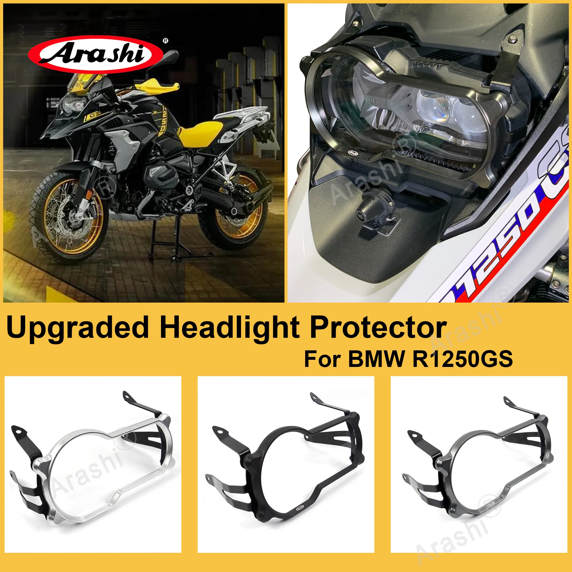 

R1250GS ADV 2019-2022 Motorcycle Headlight Light Protector Cover Grille Guard For BMW R1200GS R 1200GS 1250GS 2013-2018 R1250 GS