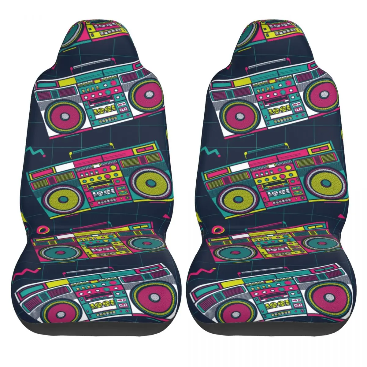 2 pcs Car Seat Cover Retro Pop Eighties Boombox Radio 80's Pattern Universal Wear Dirt-resistant Protector for Car Easy Cleaning
2 pcs Car Seat Cover Retro Pop Eighties Boombox Radio 80's Pattern Universal Wear Dirt-resistant Protector for Car Easy Cleaning