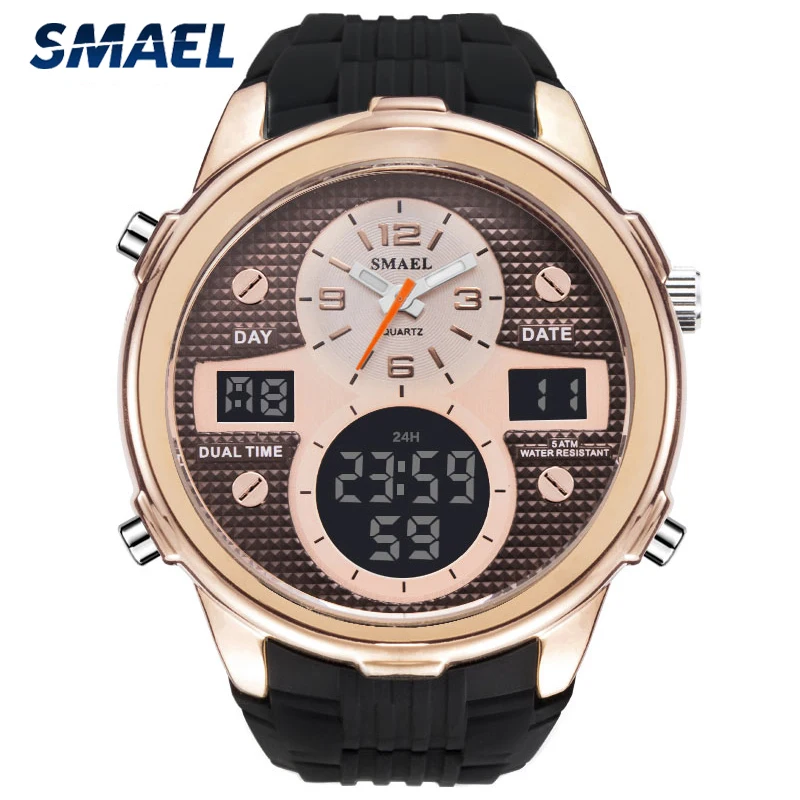 SMAEL Brand Top Luxury Quartz Watch Men Fashion LED Digital Wristwatch Mens Sport Casual Watches Masculino Reloj Hombre1273
SMAEL Brand Top Luxury Quartz Watch Men Fashion LED Digital Wristwatch Mens Sport Casual Watches Masculino Reloj Hombre1273