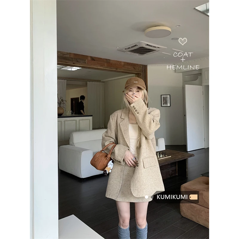 UNXX Elegant Open Front Blazer Jacket with A-Line Skirt Set for Women Autumn 2023 New Hot Sale Women Female Office Lady Suit Set
UNXX Elegant Open Front Blazer Jacket with A-Line Skirt Set for Women Autumn 2023 New Hot Sale Women Female Office Lady Suit Set