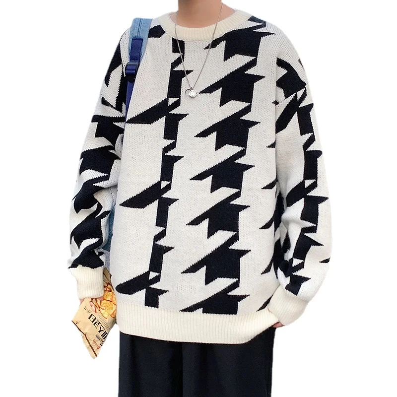 Men Pullover Sweater Spring New Fashion Casual Loose Sweater Mens O-Neck Wool Knitted Oversize Harajuku Streetwear Knitwear 2022
Men Pullover Sweater Spring New Fashion Casual Loose Sweater Mens O-Neck Wool Knitted Oversize Harajuku Streetwear Knitwear 2022