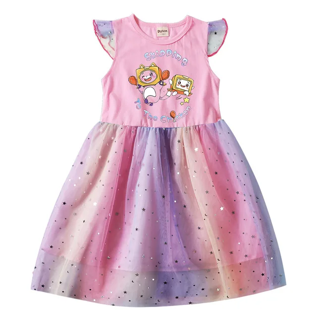 Lankybox Kids Summer Print Princess Dress Baby Girls Cute Lace Princess Dress Toddler Girls Birthday Party Dresses with Bag 2-8Y
Lankybox Kids Summer Print Princess Dress Baby Girls Cute Lace Princess Dress Toddler Girls Birthday Party Dresses with Bag 2-8Y