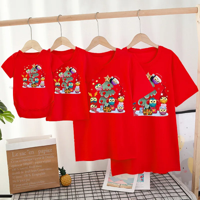 

Christmas Family Look T-shirt Mommy and Me Clothes Father Girls Boy Daddy Son Kids Mother Daughter Matching Family Outfits Look