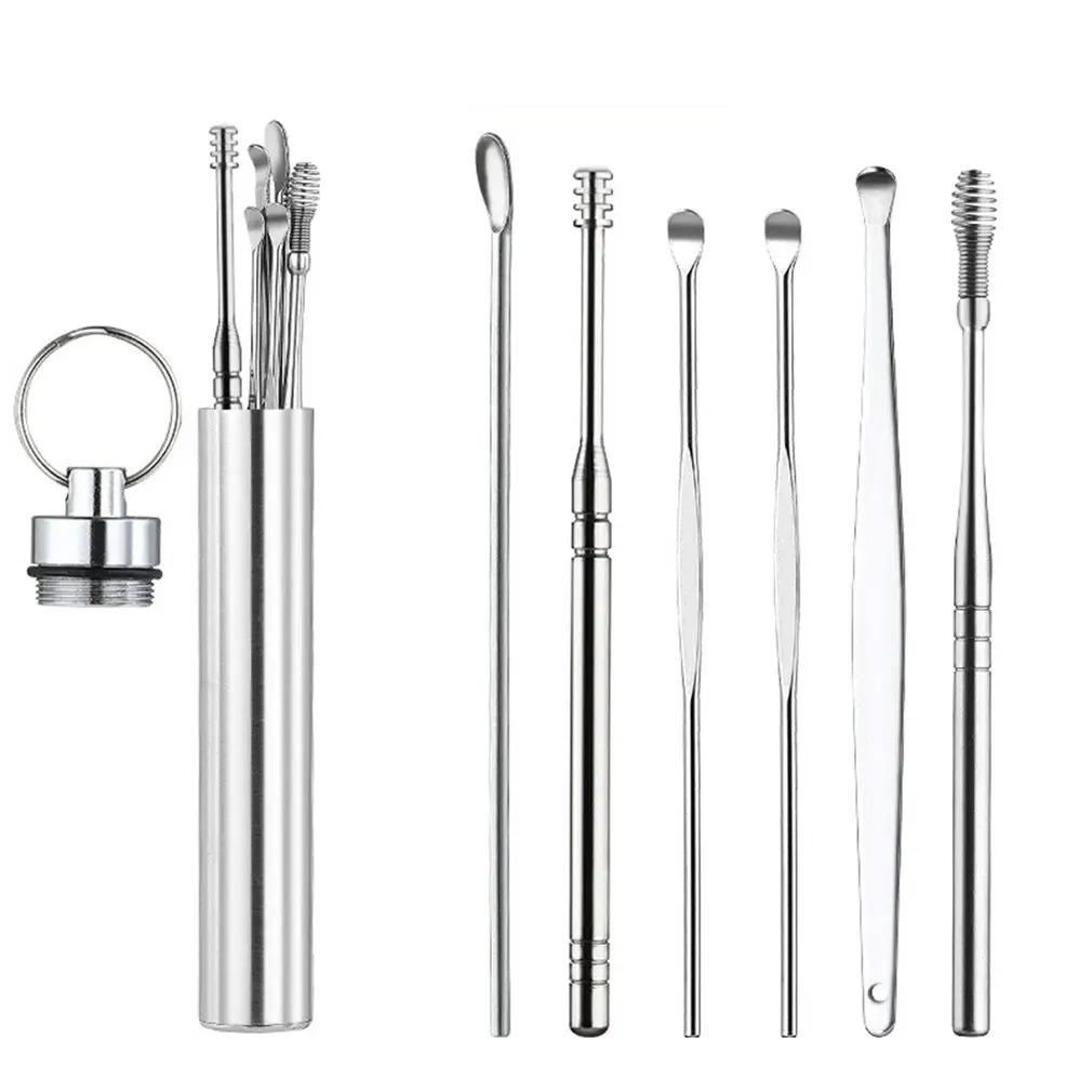 6PCS Stainless Steel Spiral Ear Pick Spoon Ear Wax Removal Cleaner Multifunction Portable Ear Pick Ear Cleaning Beauty Tools
6PCS Stainless Steel Spiral Ear Pick Spoon Ear Wax Removal Cleaner Multifunction Portable Ear Pick Ear Cleaning Beauty Tools