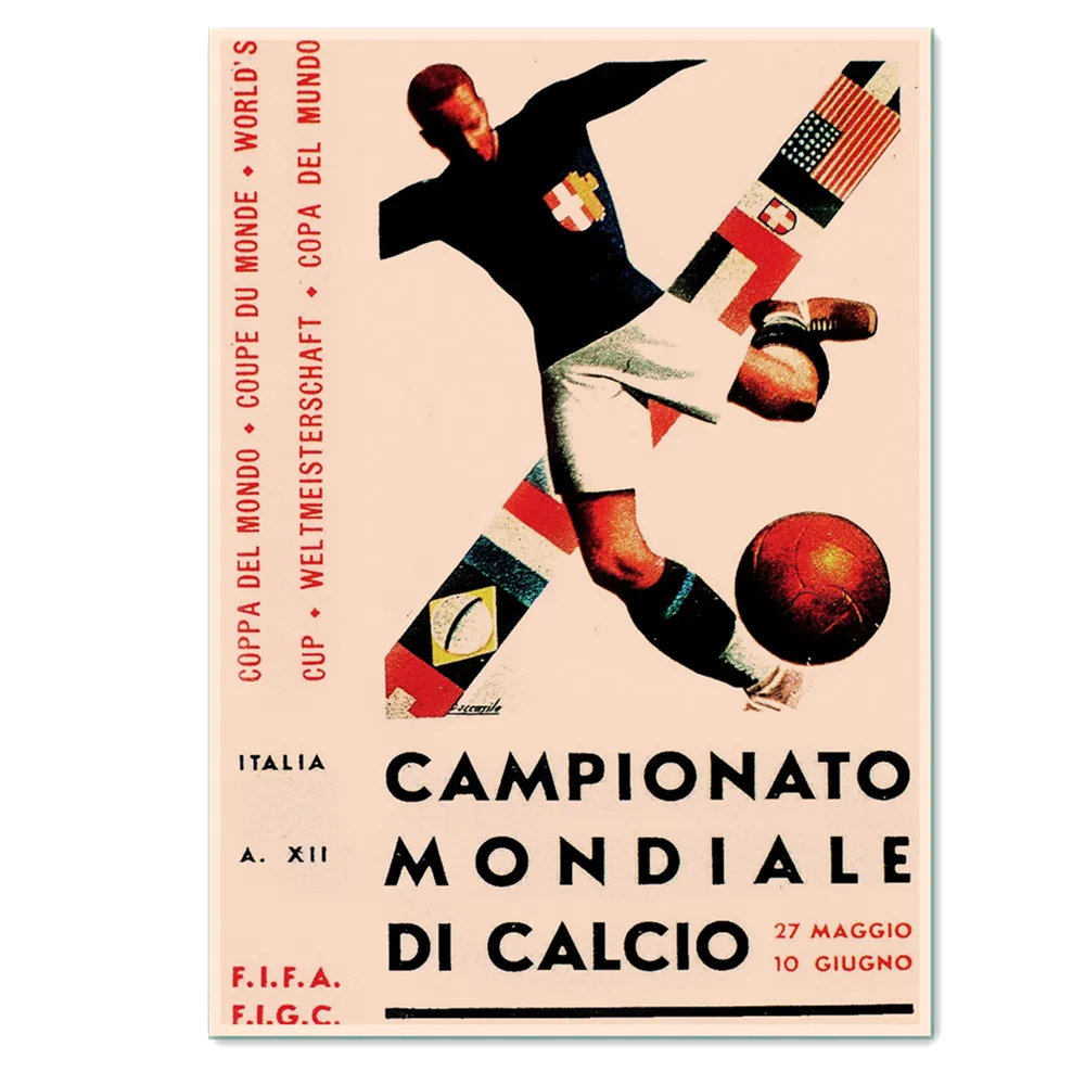 1934 Italy FIFA WORLD CUP. Retro Football Pictures Wall Chart Vintage Kraft Posters and Prints Painting Wall Sticker Home Decor
1934 Italy FIFA WORLD CUP. Retro Football Pictures Wall Chart Vintage Kraft Posters and Prints Painting Wall Sticker Home Decor