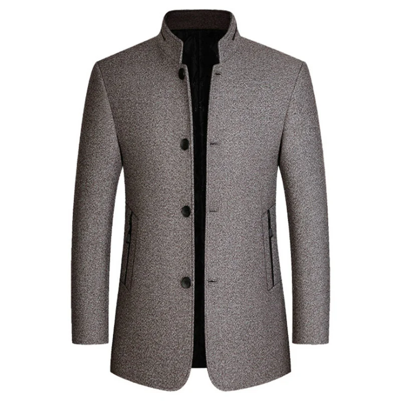 2022 Autumn Winter New Men's Woolen Coats Solid Color Thicken Jacket Overcoat Single Breasted Casual Men Wool Blends Coats 4XL
2022 Autumn Winter New Men's Woolen Coats Solid Color Thicken Jacket Overcoat Single Breasted Casual Men Wool Blends Coats 4XL
