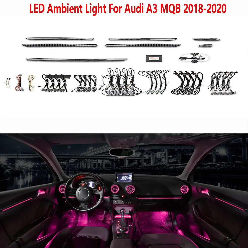 Автомобильный внутренний светодиодный окружающий свет для Audi A3 MQB 2018-2020
Автомобильный внутренний светодиодный окружающий свет для Audi A3 MQB 2018-2020