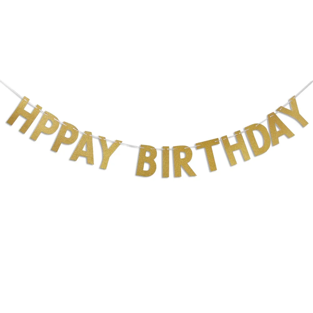 Happy Birthday Banner Chic Glitter Gold Party Versatile Beautiful Bunting Flag Garland Table Kitchen Wedding Decoration For Home
Happy Birthday Banner Chic Glitter Gold Party Versatile Beautiful Bunting Flag Garland Table Kitchen Wedding Decoration For Home