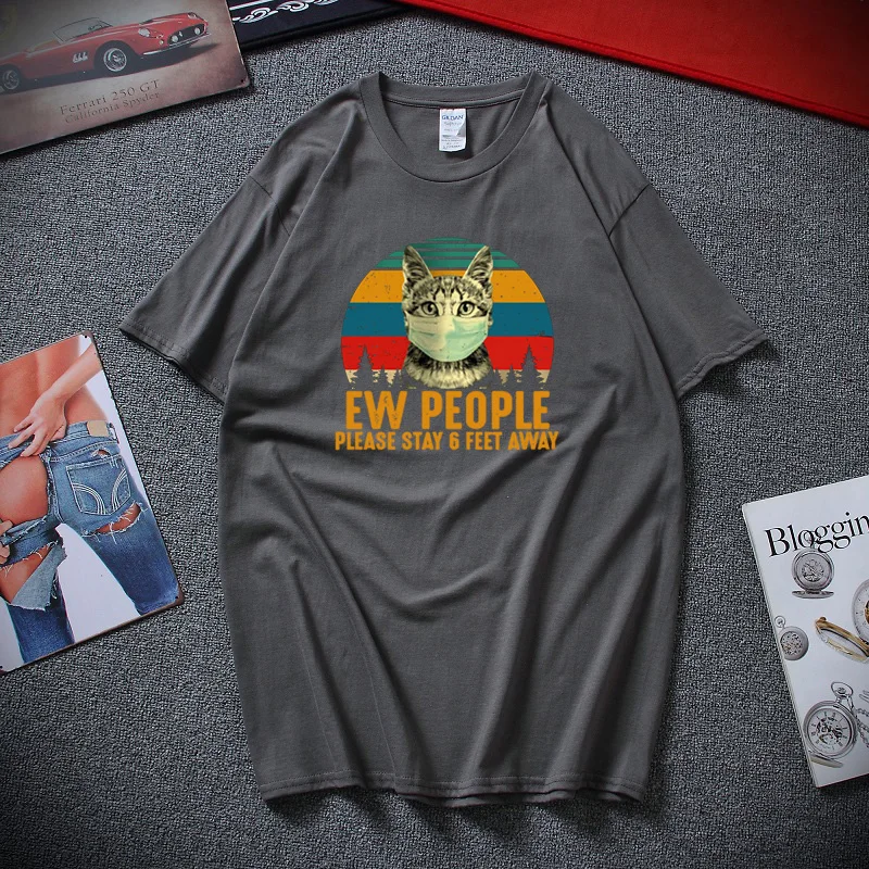 Pleaae Stay 6 Feet Away Cat Wearing Mask Social Distancing Funny T-Shirt New Cool Men's clothing Cotton Short sleeve T shirt
Pleaae Stay 6 Feet Away Cat Wearing Mask Social Distancing Funny T-Shirt New Cool Men's clothing Cotton Short sleeve T shirt