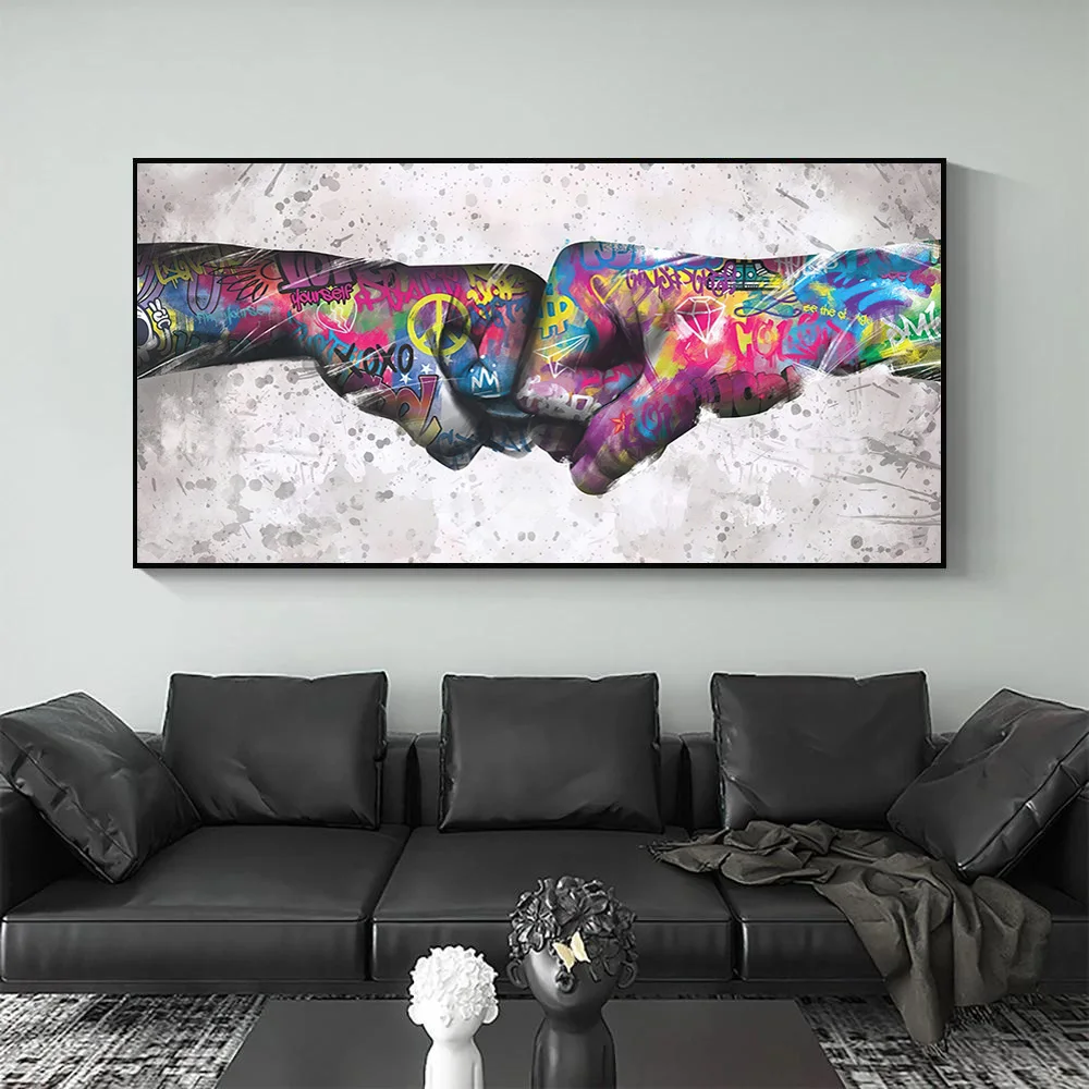 Pop Graffiti Art Two Hands Canvas Painting Poster and Prints Cuadros Wall Art Pictures Home Decoration for Living Room No Frame
Pop Graffiti Art Two Hands Canvas Painting Poster and Prints Cuadros Wall Art Pictures Home Decoration for Living Room No Frame