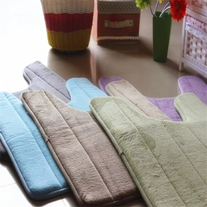 U-Shaped Water Absorbing Foam Bath Mats Toilet Mat Bathroom Coral Fleece Carpet Rug Anti-slip Floor Toilet Home DecorHousehold
U-Shaped Water Absorbing Foam Bath Mats Toilet Mat Bathroom Coral Fleece Carpet Rug Anti-slip Floor Toilet Home DecorHousehold