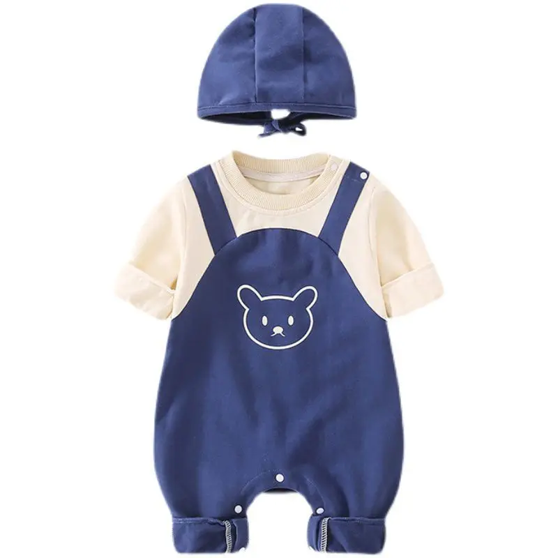 Baby jumpsuit autumn new splicing Korean baby clothes newborn crawling clothes wear spring and autumn clothes.
Baby jumpsuit autumn new splicing Korean baby clothes newborn crawling clothes wear spring and autumn clothes.