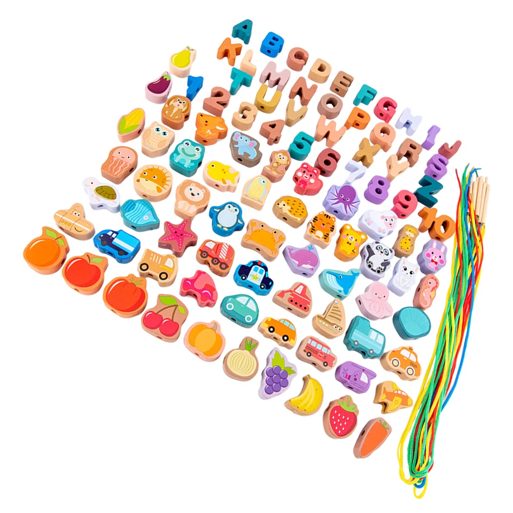 Beaded Block Toys Kids Cartoon Beading Toys For Kids Threading Beads Lace Wooden Stacking Child
Beaded Block Toys Kids Cartoon Beading Toys For Kids Threading Beads Lace Wooden Stacking Child
