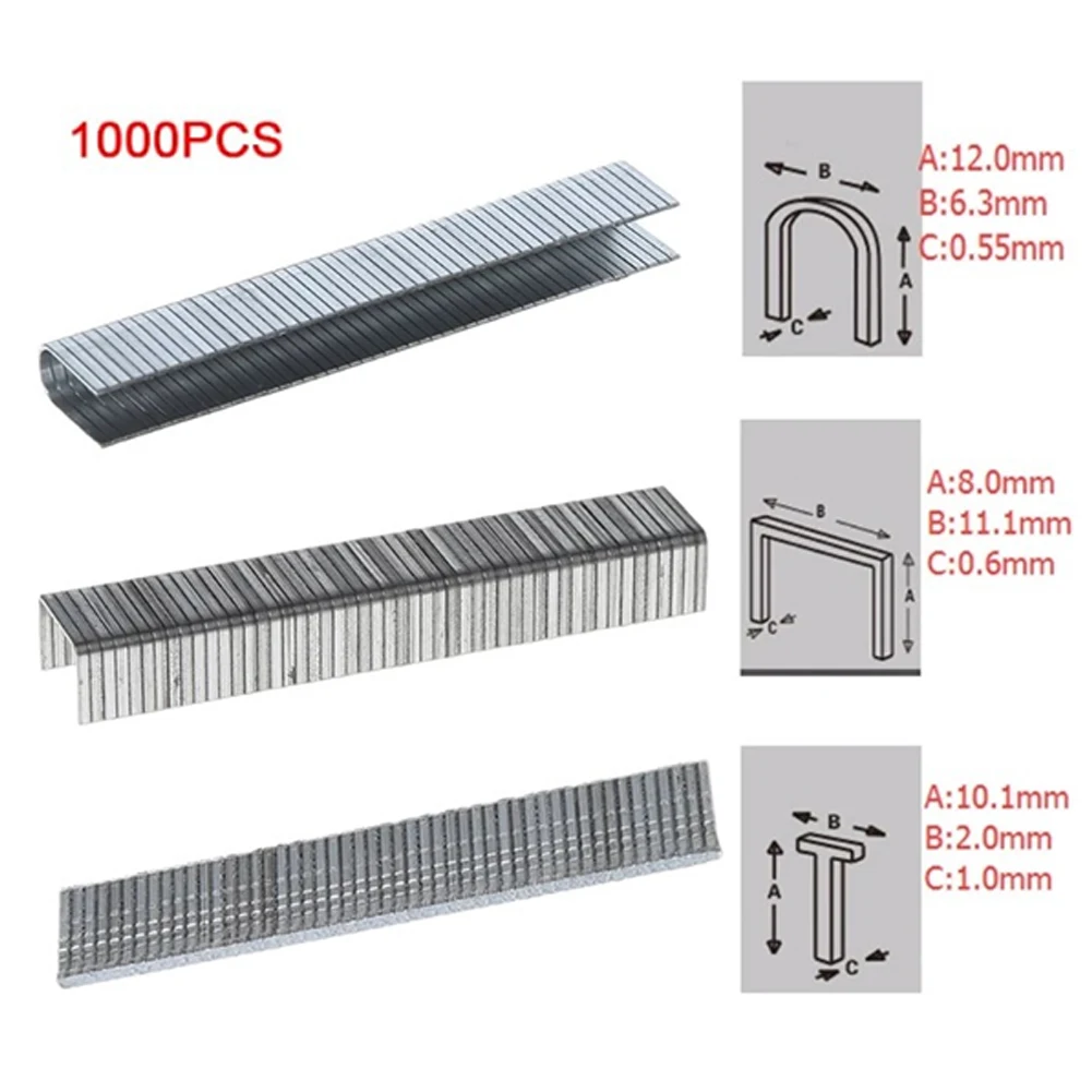 1000pcs Staples Nails U/Door/T Shaped For Interior Decoration Wood Processing Fixed Line Tools 12/8/10mm Power Tools Accessories
1000pcs Staples Nails U/Door/T Shaped For Interior Decoration Wood Processing Fixed Line Tools 12/8/10mm Power Tools Accessories