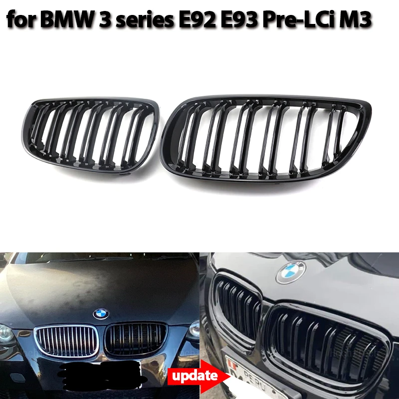 2Pcs Car Style Gloss Black Front Kidney Double Slat Grill Grille for BMW 3 Series E92 E93 2 Doors 2006-2013 car accessories
2Pcs Car Style Gloss Black Front Kidney Double Slat Grill Grille for BMW 3 Series E92 E93 2 Doors 2006-2013 car accessories