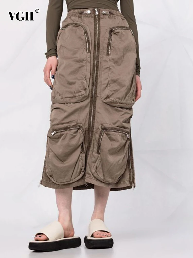 VGH Streetwear Patchwork Pockets Loose Midi Skirt For Women High Waist Long Straight Skirts Female Spring Fashion Clothing Style
VGH Streetwear Patchwork Pockets Loose Midi Skirt For Women High Waist Long Straight Skirts Female Spring Fashion Clothing Style