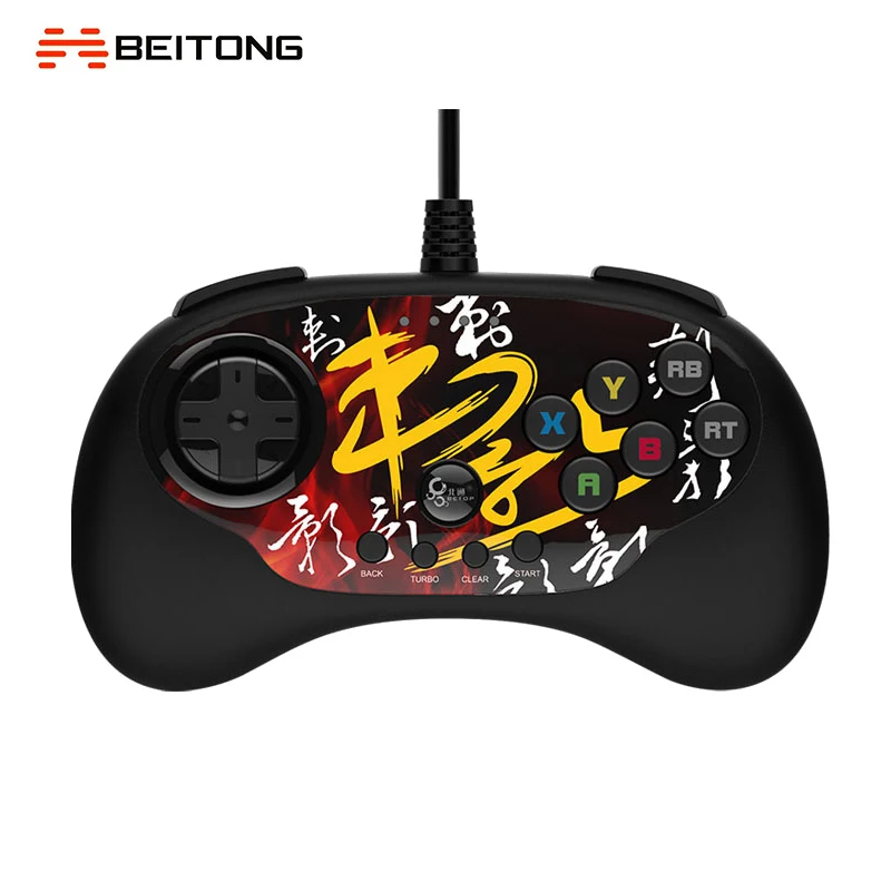 

BEITONG Original Betop USB Wired Gamepad Arcade Fighting Joystick Game Control For Android TV/PC/ Steam,Street Fighter,Tekken 7