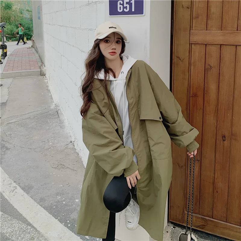 2023 Spring Autumn Mid length Windbreaker Coat Women's Clothing Large Size Casual Zipper Long Trench Coats Overcoats AC698
2023 Spring Autumn Mid length Windbreaker Coat Women's Clothing Large Size Casual Zipper Long Trench Coats Overcoats AC698