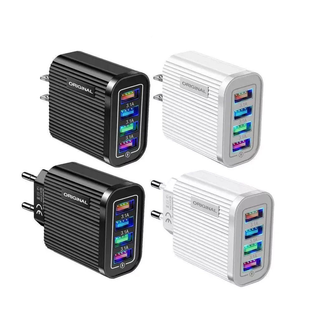 4 USB Mobile Phone Charger 3.1A Multi-Port Universal Travel Home EU/US Plug Wall Charging Head for Tablet Smart Phone Free Shipp
4 USB Mobile Phone Charger 3.1A Multi-Port Universal Travel Home EU/US Plug Wall Charging Head for Tablet Smart Phone Free Shipp