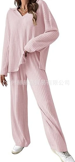 Two Piece Sets Women Outfit Autumn 2023 New Solid Color Comfortable V-Neck Home Wear Long-Sleeved Top and Casual Pants Suit
Two Piece Sets Women Outfit Autumn 2023 New Solid Color Comfortable V-Neck Home Wear Long-Sleeved Top and Casual Pants Suit