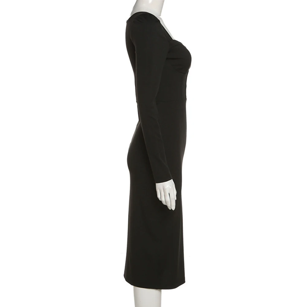 Spring Summer Dress Sexy Split Hip Wrap Square Collar Elegant Long-Sleeved Solid Dress Korean Sweet Style For Women 2023
Spring Summer Dress Sexy Split Hip Wrap Square Collar Elegant Long-Sleeved Solid Dress Korean Sweet Style For Women 2023