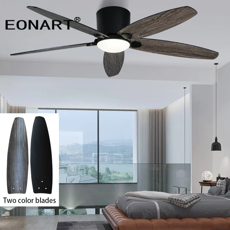 

52 Inch Modern Floor Led Ceiling Fan Lamp Roof Home Fans Decorate Plywood Blade Dc Ceiling Fan With Remote Control Ventilador