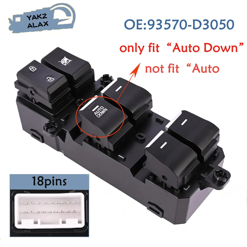 Для Hyundai Tucson 2016 2017 2018 2019 электрический главный переключатель управления стеклоподъемником кнопка 93570-D3050 93570-D3051
Для Hyundai Tucson 2016 2017 2018 2019 электрический главный переключатель управления стеклоподъемником кнопка 93570-D3050 93570-D3051