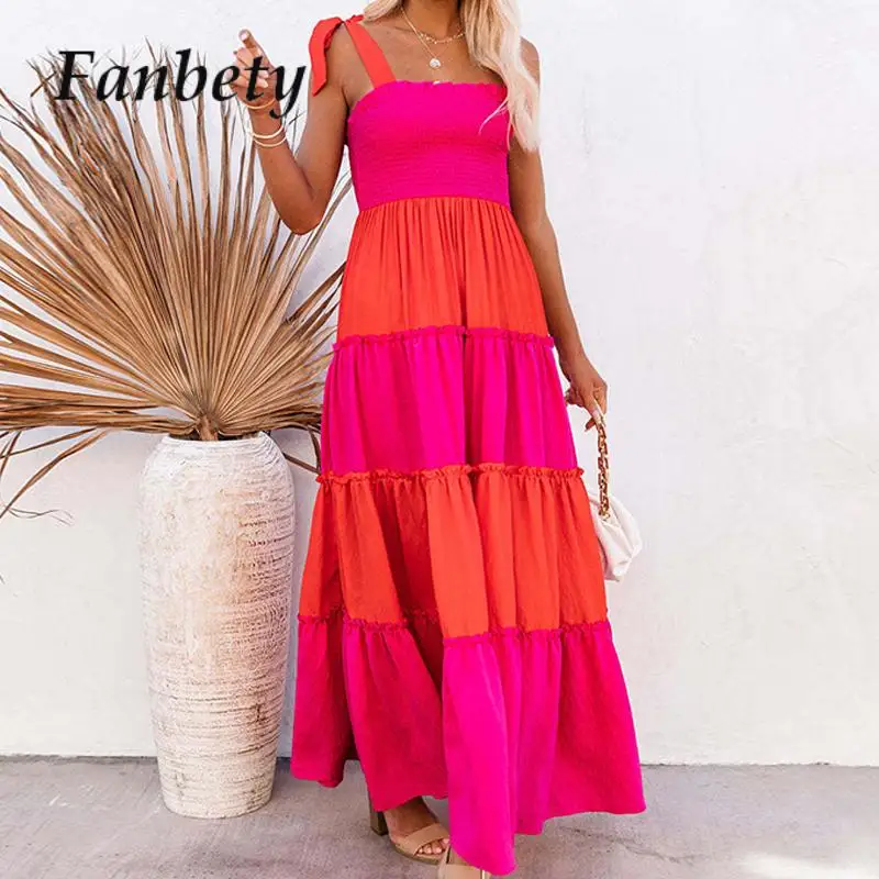 Летнее эластичное платье с вырезом лодочкой и открытой спиной, модель 2023 года, женские Лоскутные Макси-платья с оборками, сексуальное пляжное платье с принтом в стиле бохо на бретелях
Летнее эластичное платье с вырезом лодочкой и открытой спиной, модель 2023 года, женские Лоскутные Макси-платья с оборками, сексуальное пляжное платье с принтом в стиле бохо на бретелях