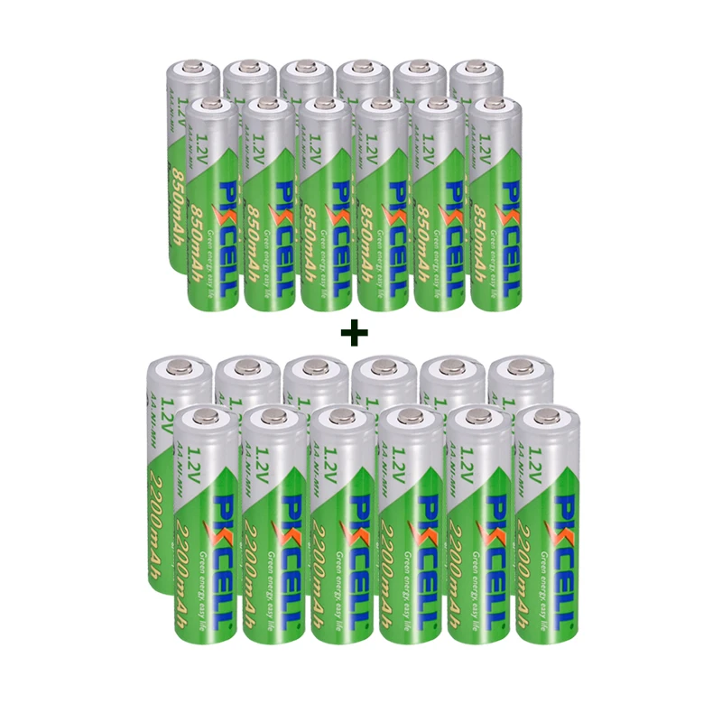PKCELL 12PC 2200MAH AA Rechargebale Battery + 12PC AAA 850MAH 1.2V NI-MH AAA/AA rechargeable batteries and AA /AAA battery BOX
PKCELL 12PC 2200MAH AA Rechargebale Battery + 12PC AAA 850MAH 1.2V NI-MH AAA/AA rechargeable batteries and AA /AAA battery BOX