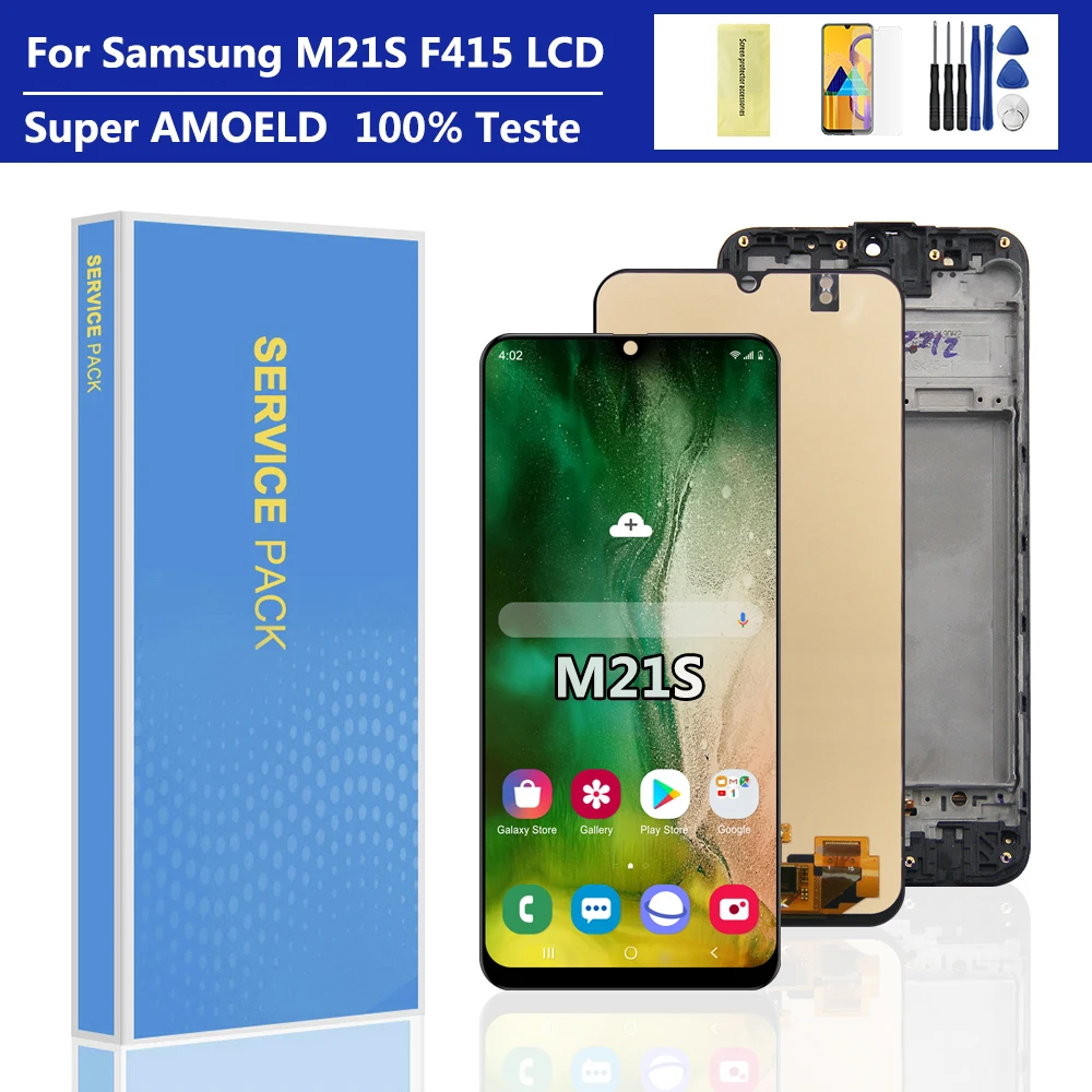 6.4'' Super AMOLED M21S Display Screen with Frame, for Samsung Galaxy M21s F415 F415F LCD Touch Screen Display Digitizer Replace
6.4'' Super AMOLED M21S Display Screen with Frame, for Samsung Galaxy M21s F415 F415F LCD Touch Screen Display Digitizer Replace