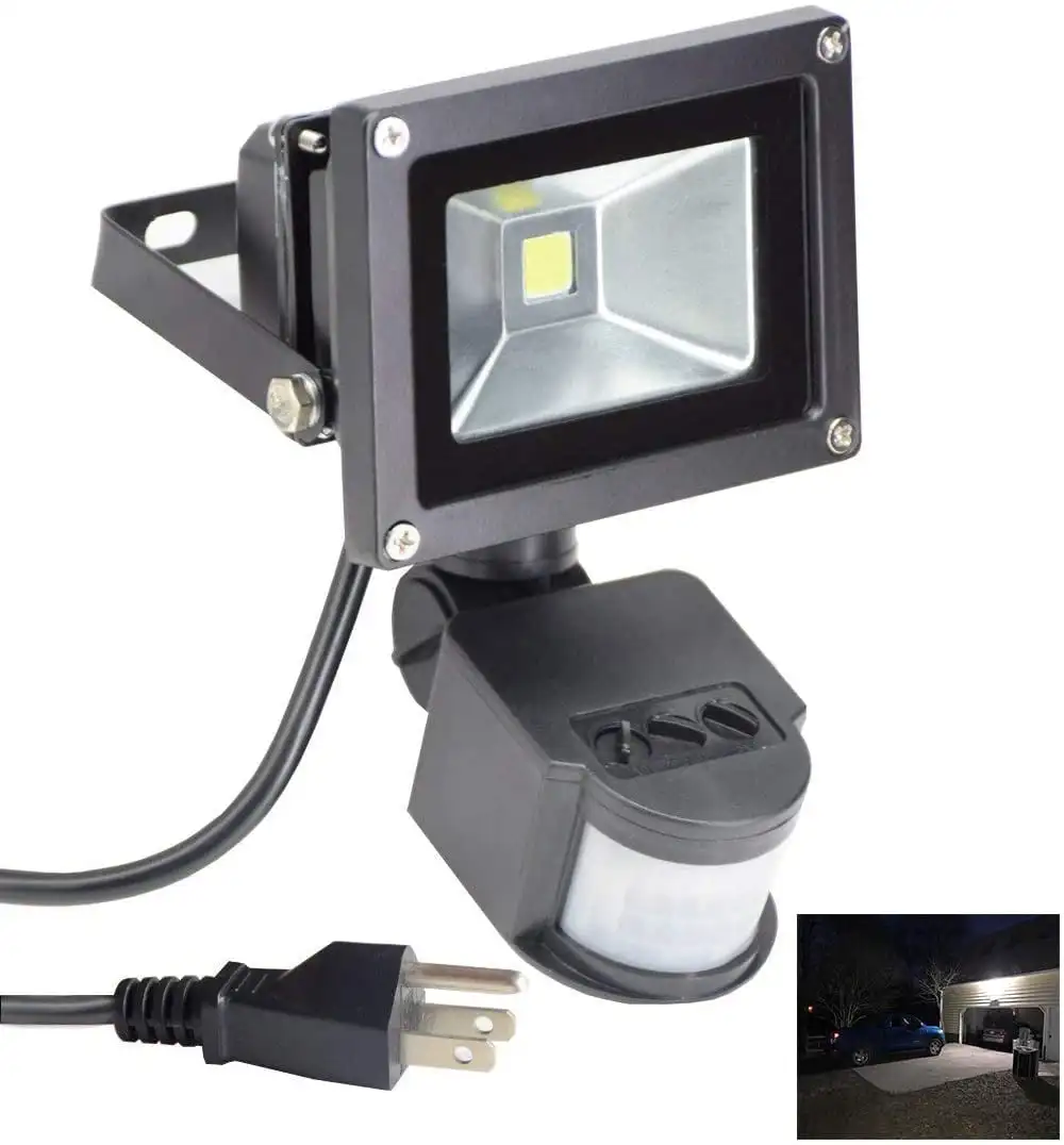 10W Outdoor Motion Sensor Flood Security Light Sensitive LED Lights IP65 120 Degree Wide Beam Angle Waterproof Floodlight US 3-P
10W Outdoor Motion Sensor Flood Security Light Sensitive LED Lights IP65 120 Degree Wide Beam Angle Waterproof Floodlight US 3-P