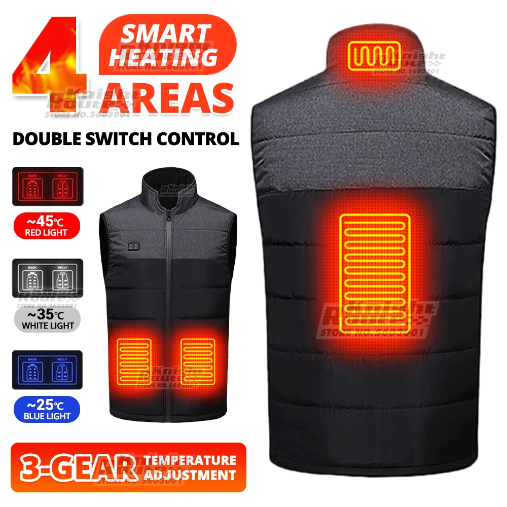 4Areas Self Heated Vest Body Warmer Women Men Warm Heating Jacket Heated Vest Thermal Hunting New Fashion Cycling Fishing Winter
4Areas Self Heated Vest Body Warmer Women Men Warm Heating Jacket Heated Vest Thermal Hunting New Fashion Cycling Fishing Winter