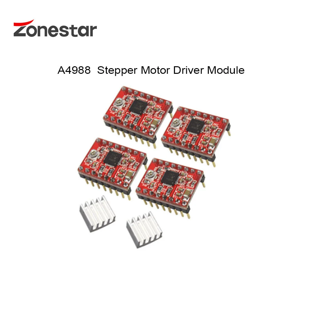 4PCS/Lot A4988 Stepper Motor Driver Module With Heat Sink 3D Printer Parts Stepper Driver
4PCS/Lot A4988 Stepper Motor Driver Module With Heat Sink 3D Printer Parts Stepper Driver